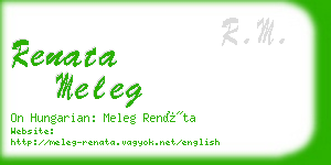 renata meleg business card